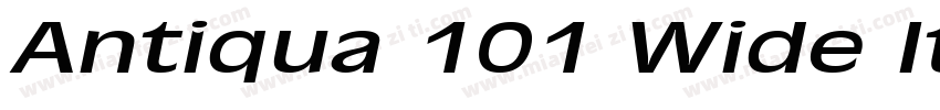 Antiqua 101 Wide Italic字体转换